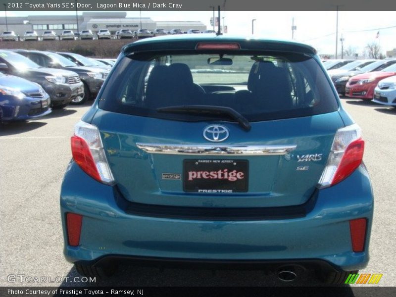 Lagoon Blue Mica / Dark Gray 2012 Toyota Yaris SE 5 Door