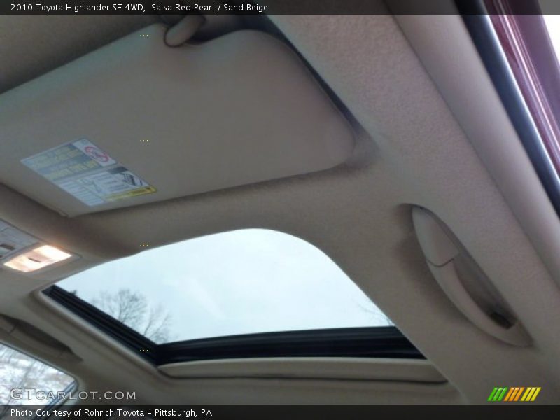 Salsa Red Pearl / Sand Beige 2010 Toyota Highlander SE 4WD
