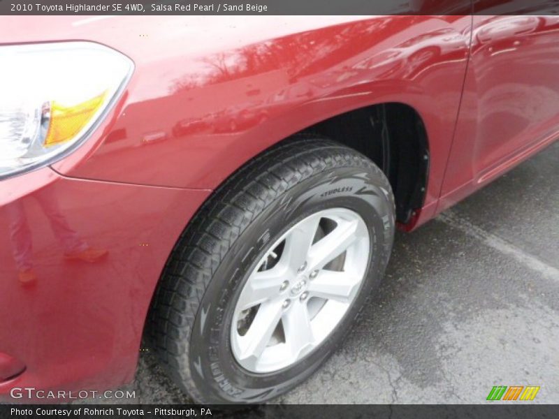 Salsa Red Pearl / Sand Beige 2010 Toyota Highlander SE 4WD