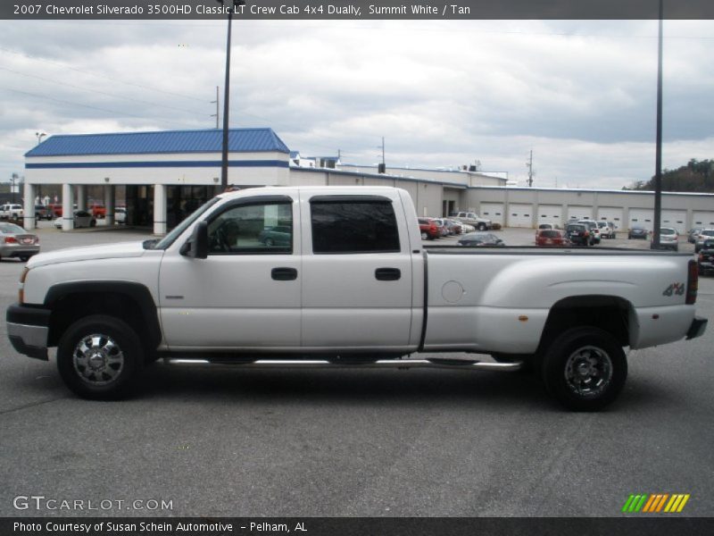Summit White / Tan 2007 Chevrolet Silverado 3500HD Classic LT Crew Cab 4x4 Dually
