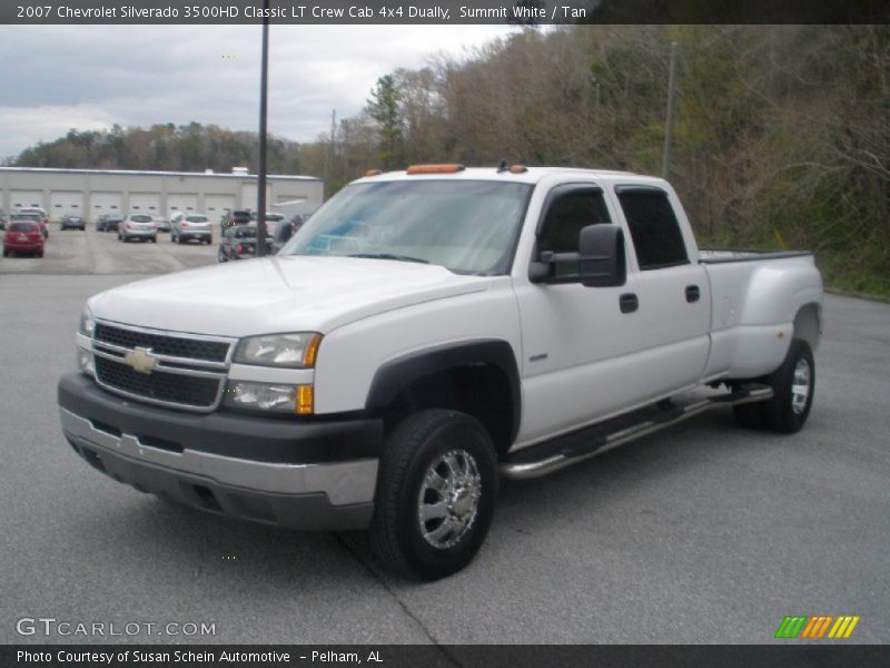 Summit White / Tan 2007 Chevrolet Silverado 3500HD Classic LT Crew Cab 4x4 Dually