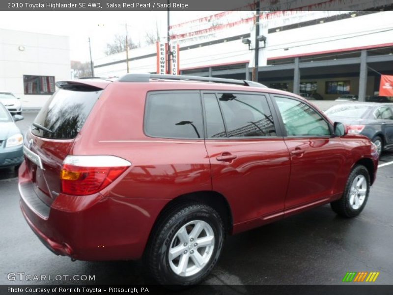 Salsa Red Pearl / Sand Beige 2010 Toyota Highlander SE 4WD