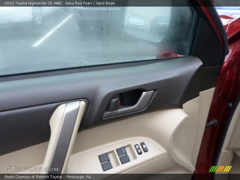 Salsa Red Pearl / Sand Beige 2010 Toyota Highlander SE 4WD