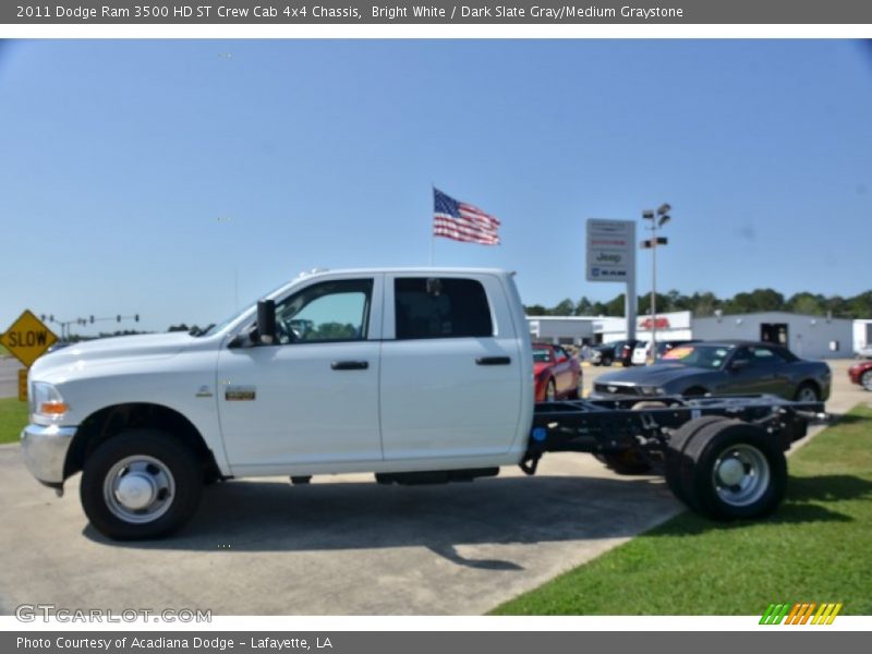 Bright White / Dark Slate Gray/Medium Graystone 2011 Dodge Ram 3500 HD ST Crew Cab 4x4 Chassis