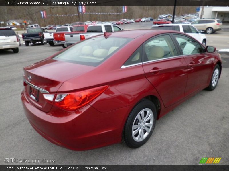 Sparkling Ruby Red / Camel 2012 Hyundai Sonata GLS