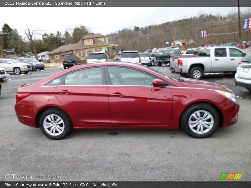 Sparkling Ruby Red / Camel 2012 Hyundai Sonata GLS