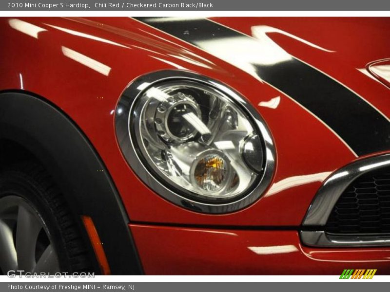 Chili Red / Checkered Carbon Black/Black 2010 Mini Cooper S Hardtop