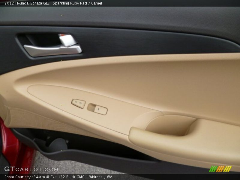 Sparkling Ruby Red / Camel 2012 Hyundai Sonata GLS