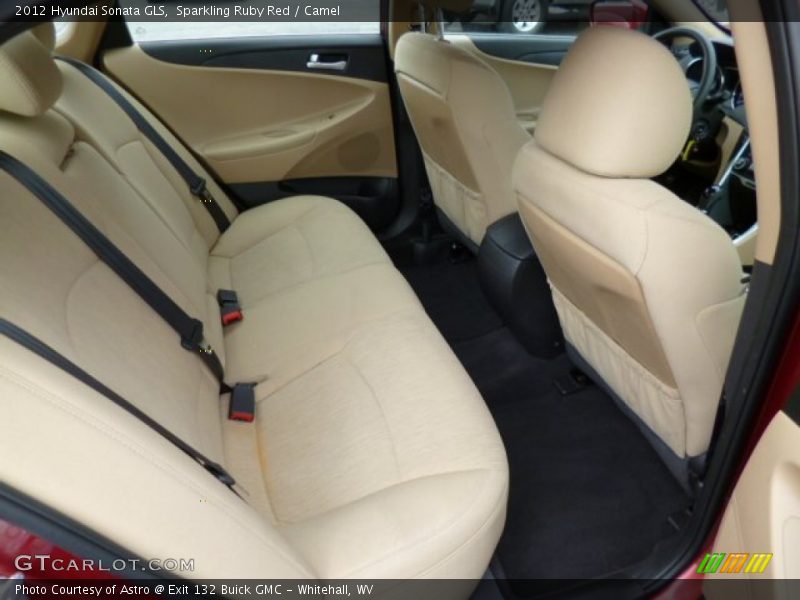 Sparkling Ruby Red / Camel 2012 Hyundai Sonata GLS