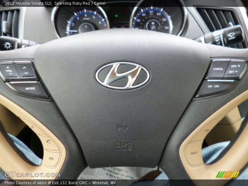 Sparkling Ruby Red / Camel 2012 Hyundai Sonata GLS
