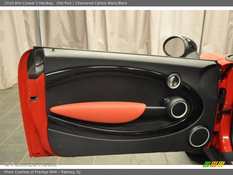 Chili Red / Checkered Carbon Black/Black 2010 Mini Cooper S Hardtop