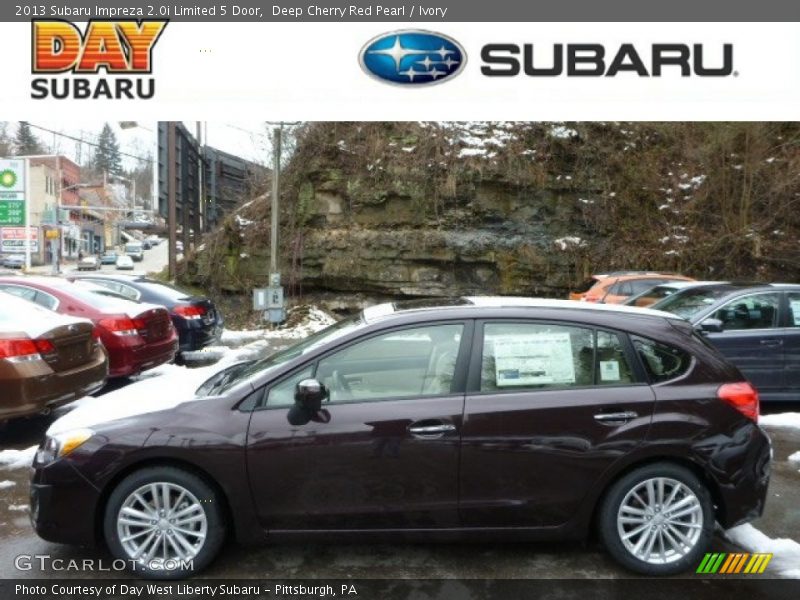 Deep Cherry Red Pearl / Ivory 2013 Subaru Impreza 2.0i Limited 5 Door