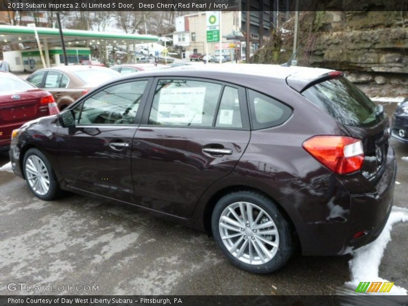 Deep Cherry Red Pearl / Ivory 2013 Subaru Impreza 2.0i Limited 5 Door