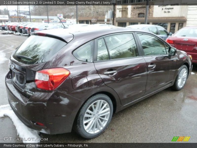 Deep Cherry Red Pearl / Ivory 2013 Subaru Impreza 2.0i Limited 5 Door