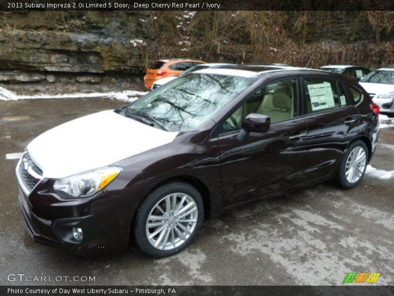 Deep Cherry Red Pearl / Ivory 2013 Subaru Impreza 2.0i Limited 5 Door