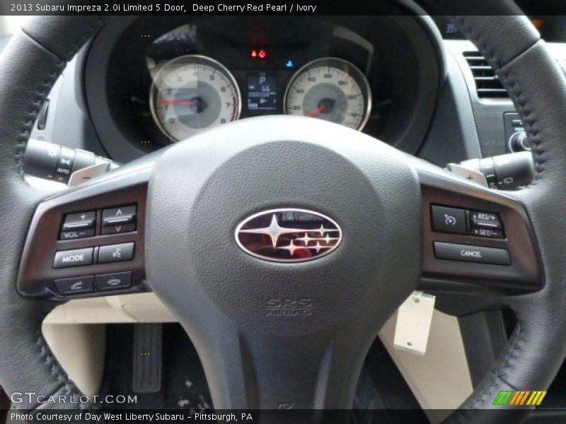 Deep Cherry Red Pearl / Ivory 2013 Subaru Impreza 2.0i Limited 5 Door