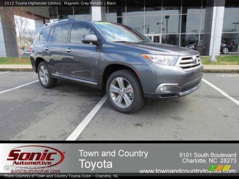 Magnetic Gray Metallic / Black 2013 Toyota Highlander Limited
