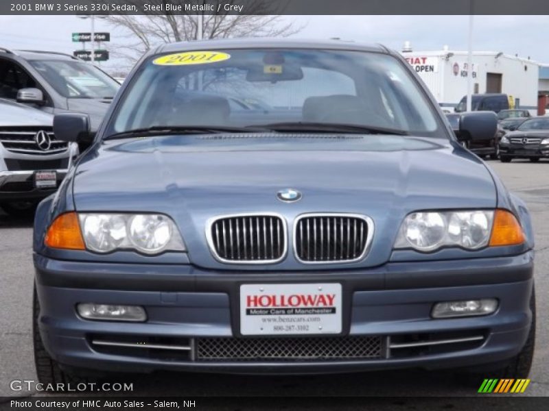 Steel Blue Metallic / Grey 2001 BMW 3 Series 330i Sedan