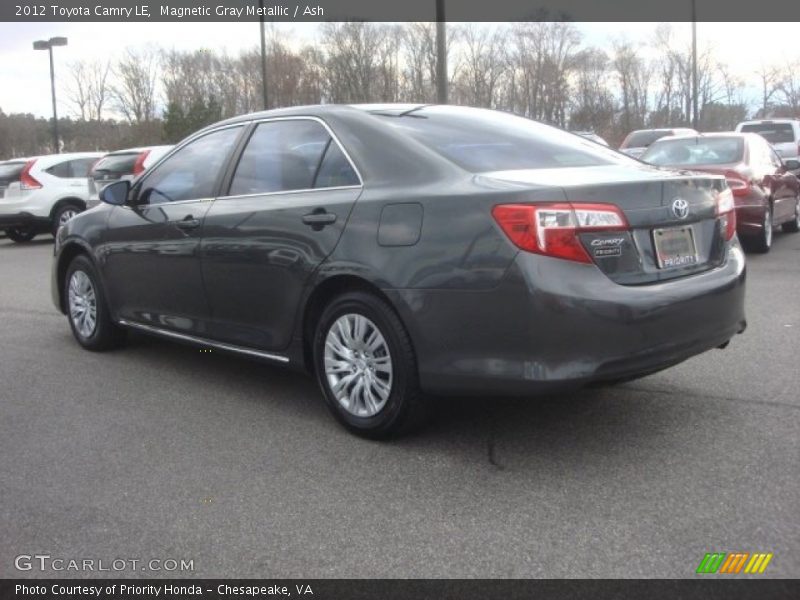 Magnetic Gray Metallic / Ash 2012 Toyota Camry LE