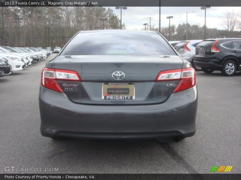 Magnetic Gray Metallic / Ash 2012 Toyota Camry LE