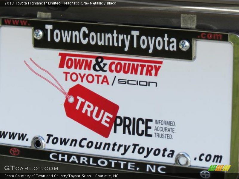 Magnetic Gray Metallic / Black 2013 Toyota Highlander Limited
