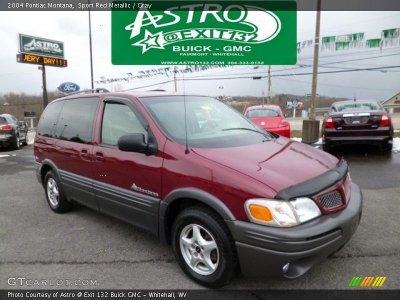 Sport Red Metallic / Gray 2004 Pontiac Montana