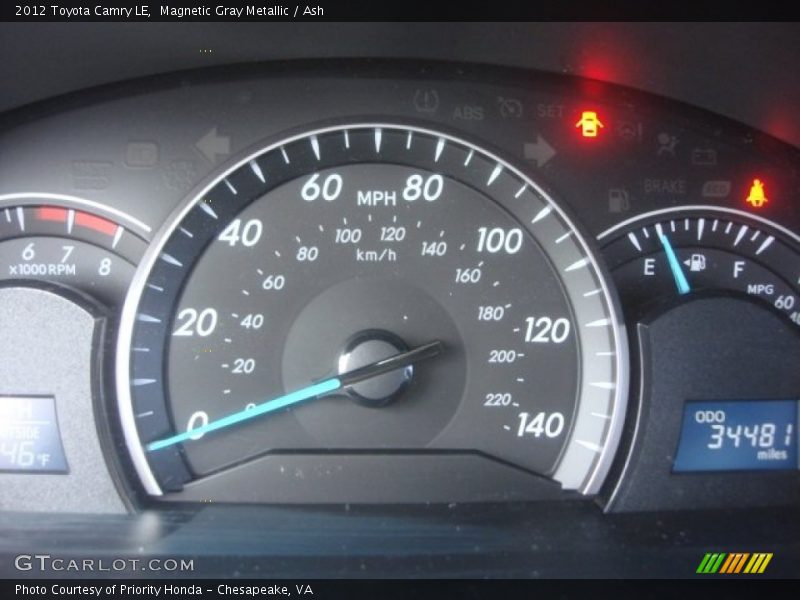 Magnetic Gray Metallic / Ash 2012 Toyota Camry LE