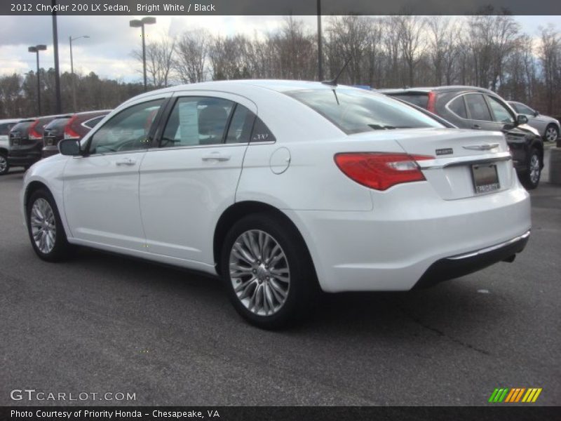 Bright White / Black 2012 Chrysler 200 LX Sedan