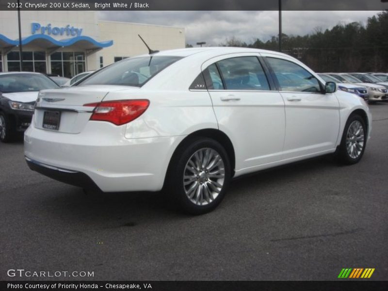 Bright White / Black 2012 Chrysler 200 LX Sedan