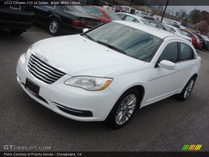 Bright White / Black 2012 Chrysler 200 LX Sedan