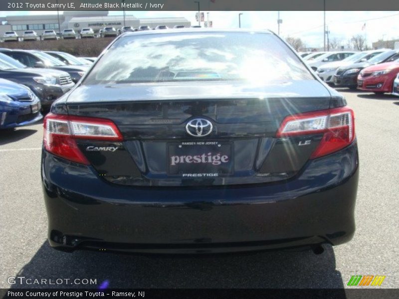 Attitude Black Metallic / Ivory 2012 Toyota Camry LE