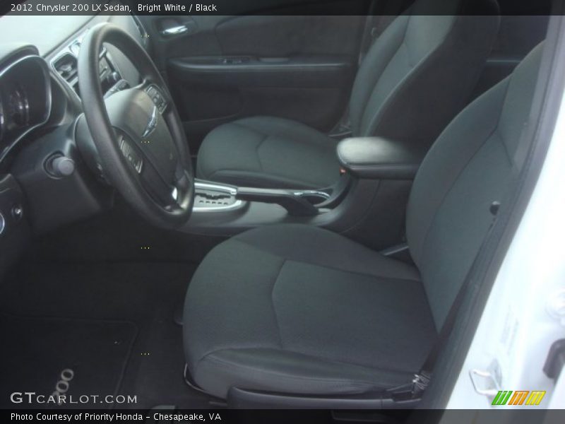 Bright White / Black 2012 Chrysler 200 LX Sedan