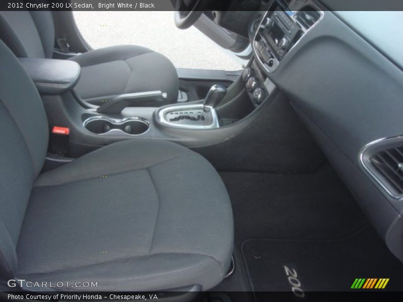 Bright White / Black 2012 Chrysler 200 LX Sedan