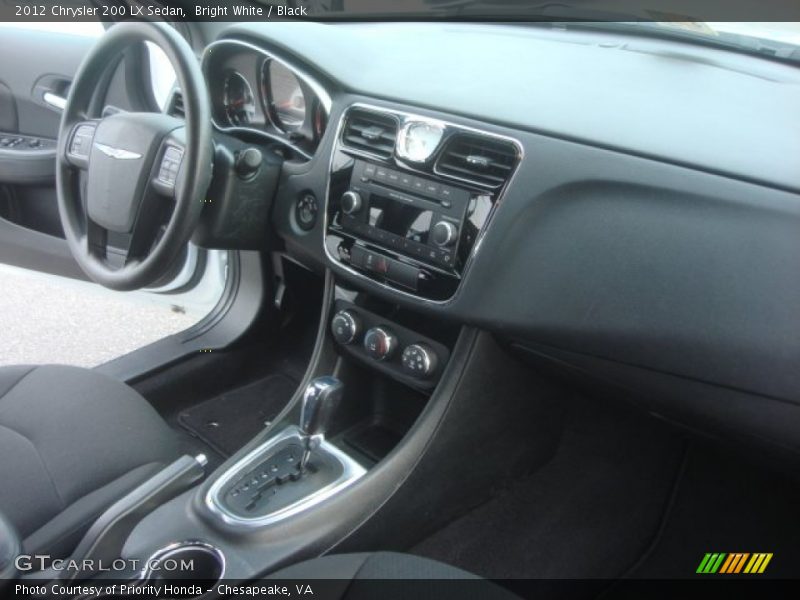 Bright White / Black 2012 Chrysler 200 LX Sedan