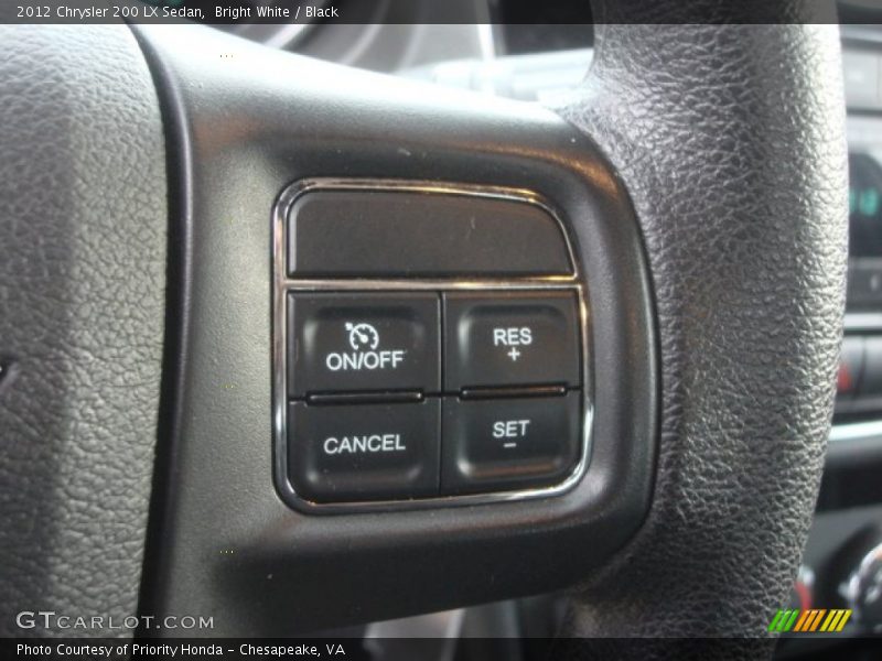 Bright White / Black 2012 Chrysler 200 LX Sedan