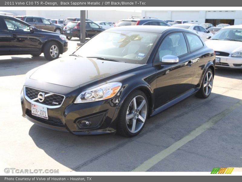 Black Sapphire Metallic / Off Black/Blonde T-Tec 2011 Volvo C30 T5 R-Design