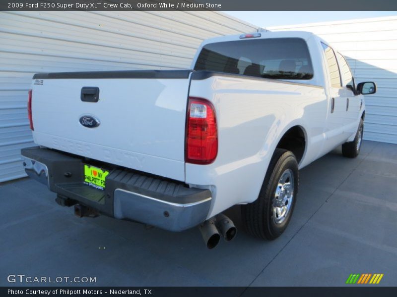 Oxford White / Medium Stone 2009 Ford F250 Super Duty XLT Crew Cab