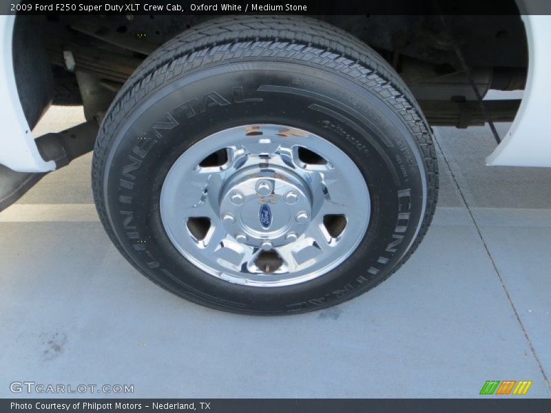 Oxford White / Medium Stone 2009 Ford F250 Super Duty XLT Crew Cab