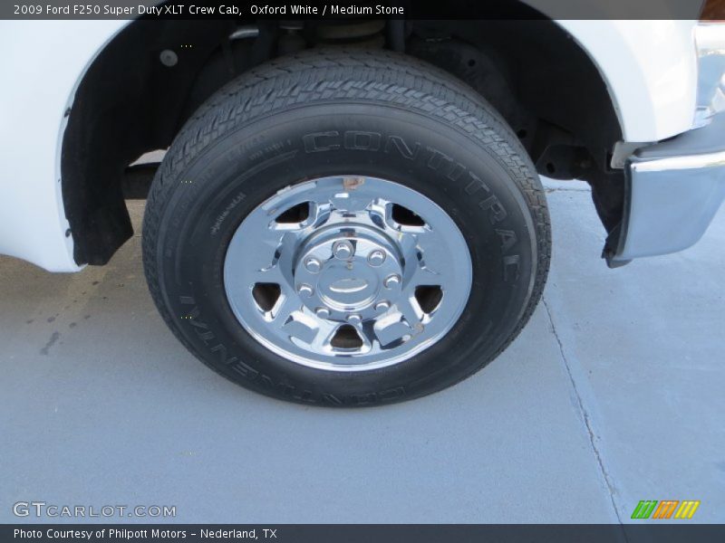 Oxford White / Medium Stone 2009 Ford F250 Super Duty XLT Crew Cab