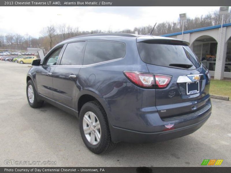 Atlantis Blue Metallic / Ebony 2013 Chevrolet Traverse LT AWD