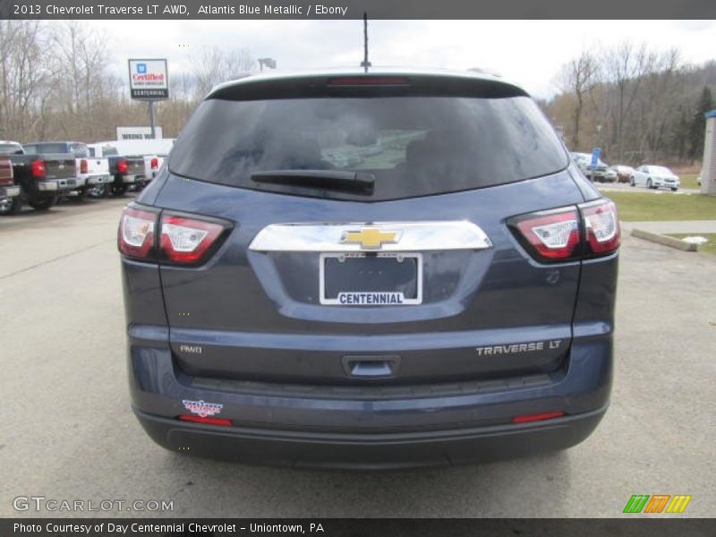 Atlantis Blue Metallic / Ebony 2013 Chevrolet Traverse LT AWD