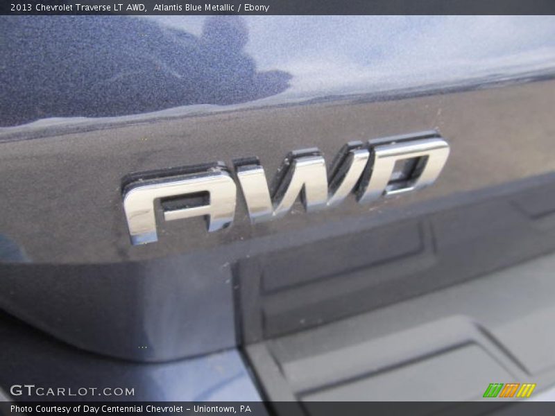 Atlantis Blue Metallic / Ebony 2013 Chevrolet Traverse LT AWD