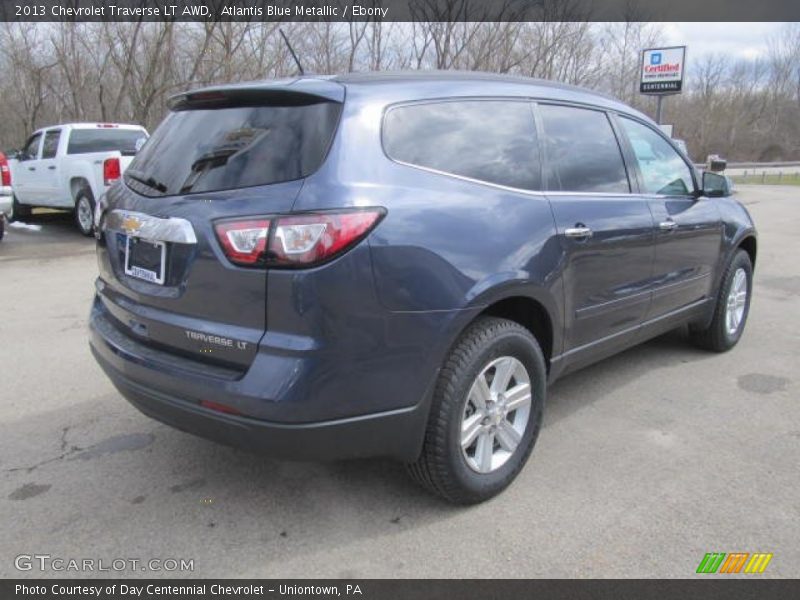 Atlantis Blue Metallic / Ebony 2013 Chevrolet Traverse LT AWD