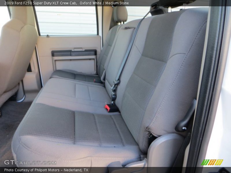 Oxford White / Medium Stone 2009 Ford F250 Super Duty XLT Crew Cab