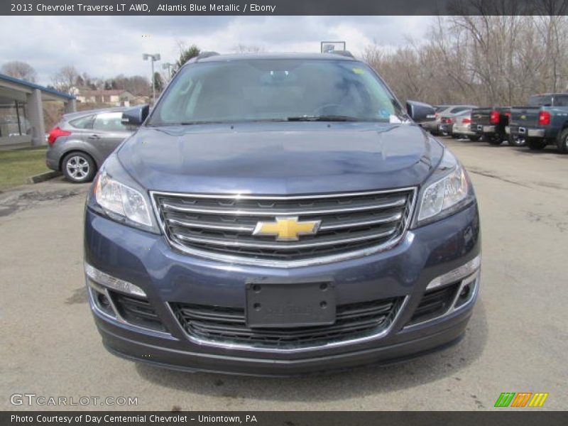 Atlantis Blue Metallic / Ebony 2013 Chevrolet Traverse LT AWD