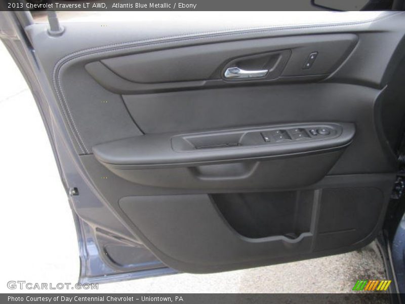 Atlantis Blue Metallic / Ebony 2013 Chevrolet Traverse LT AWD