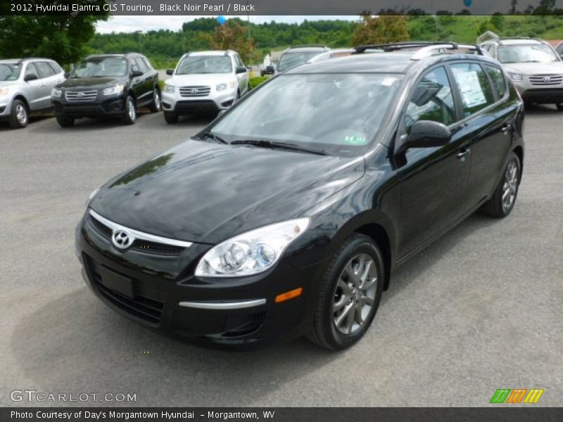 Black Noir Pearl / Black 2012 Hyundai Elantra GLS Touring