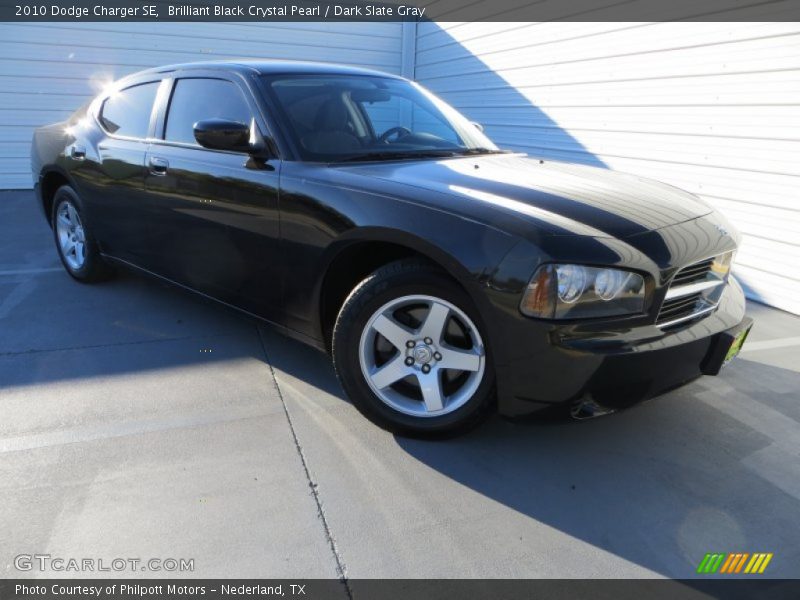 Brilliant Black Crystal Pearl / Dark Slate Gray 2010 Dodge Charger SE