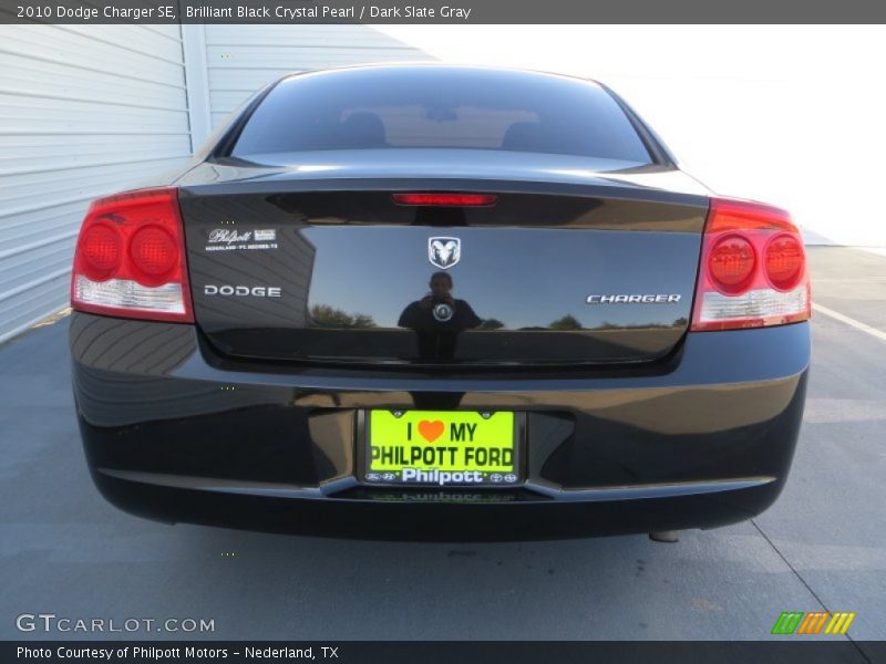 Brilliant Black Crystal Pearl / Dark Slate Gray 2010 Dodge Charger SE