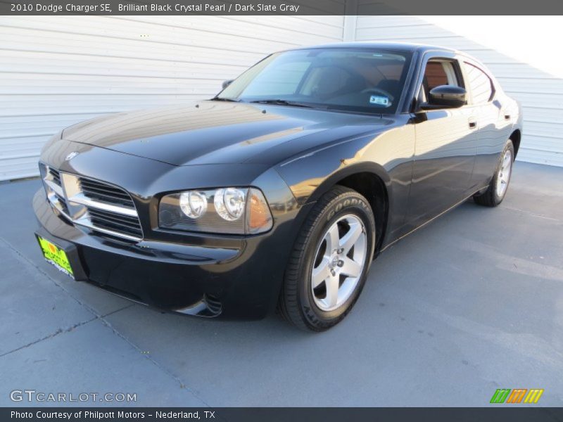 Brilliant Black Crystal Pearl / Dark Slate Gray 2010 Dodge Charger SE